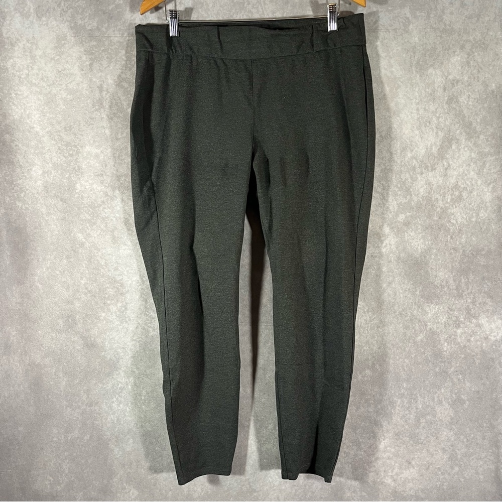 NEWā Eileen Fisher Leggings Women Petite Large PL Gray Char Ankle Pull On Pants